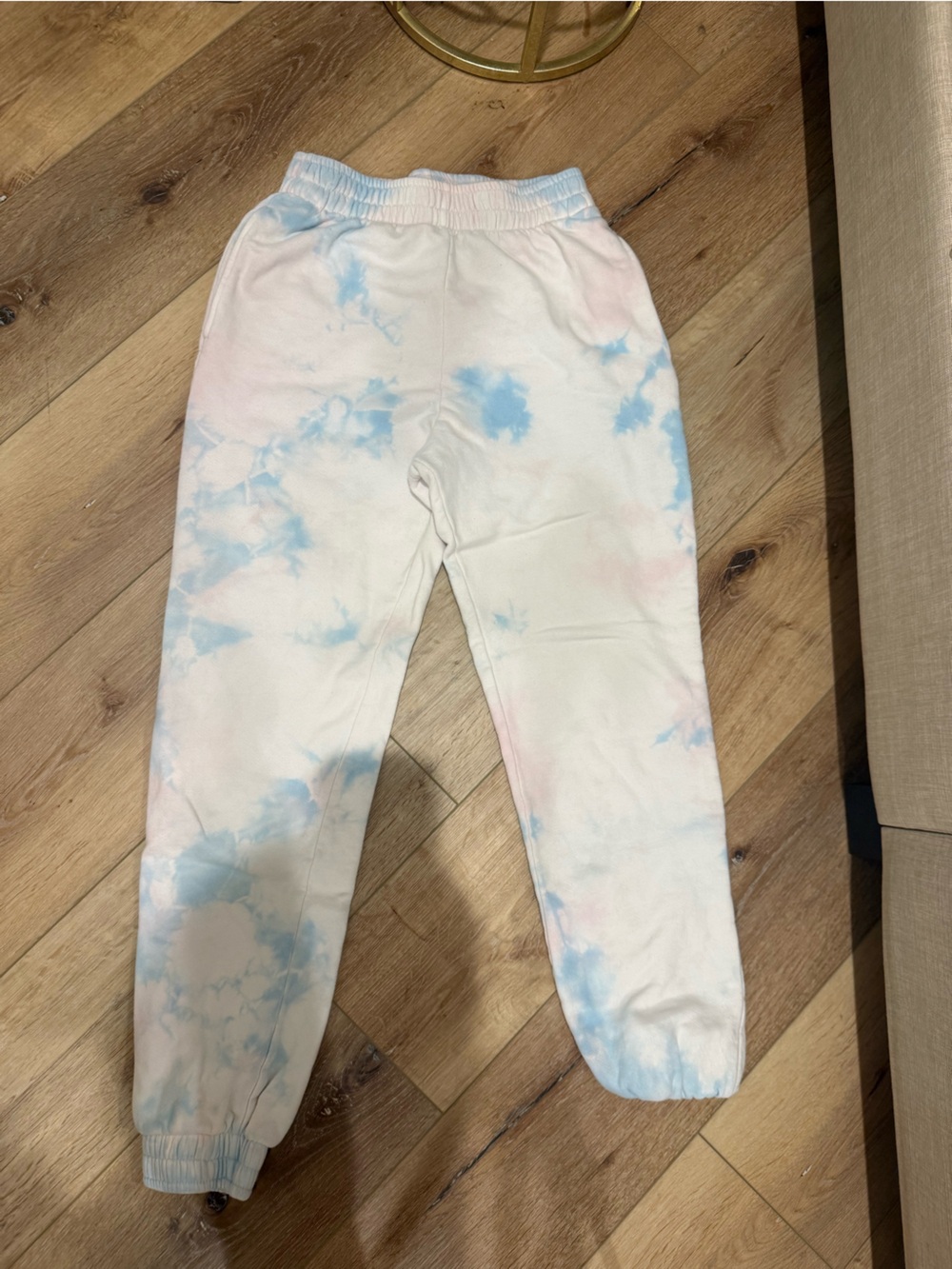 Frankie's Bikinis Kids Tie-Dye Joggers - Light Blue & Pale Pink